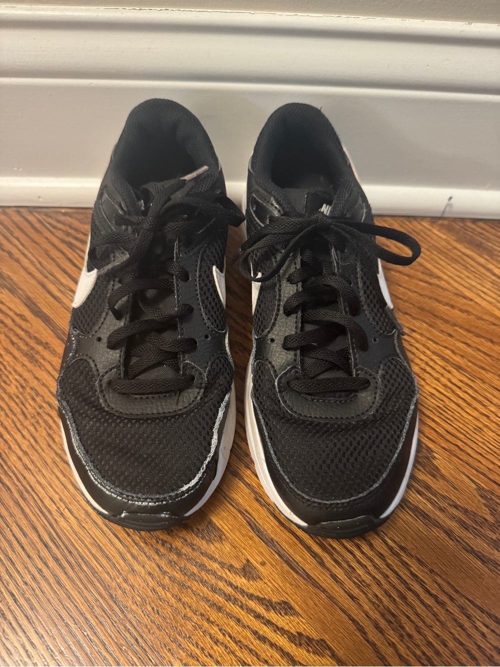 Nike Air Black and White Kids Athletic Sneakers